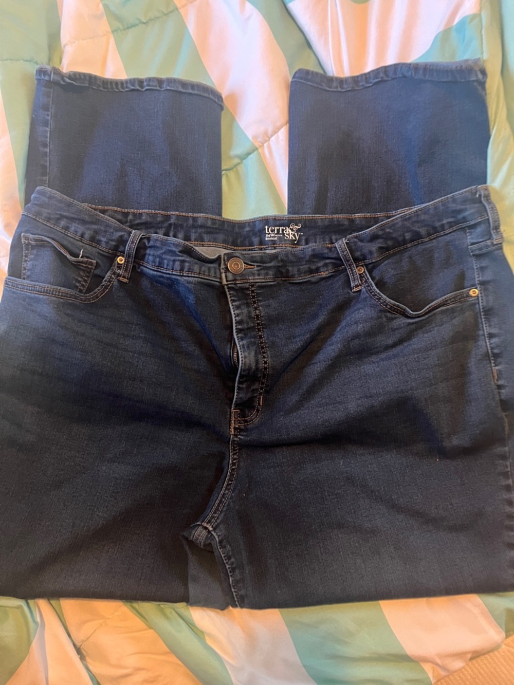 Terra & Sky Indigo Blue Stretch Denim Jeans